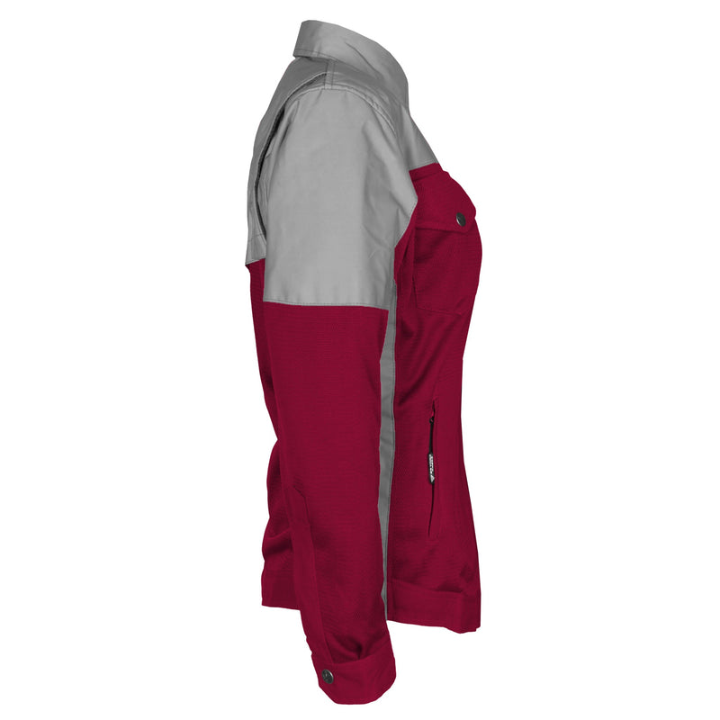 Load image into Gallery viewer, Summer Mesh Reflective Shirt Red Maroon Eclipse for Women - with Pads
