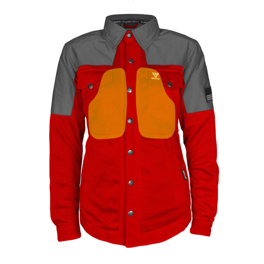 Summer Mesh Reflective Shirt Red Nebula for Women