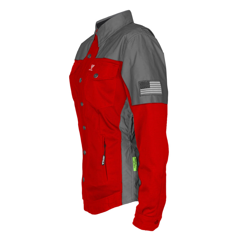 Load image into Gallery viewer, Summer Mesh Reflective Shirt Red Nebula for Women
