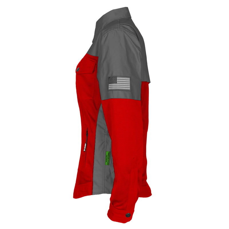 Load image into Gallery viewer, Summer Mesh Reflective Shirt Red Nebula for Women
