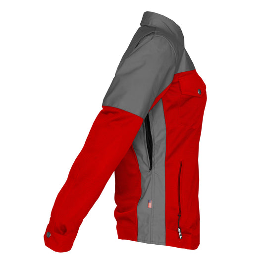 Summer Mesh Reflective Shirt Red Nebula for Women