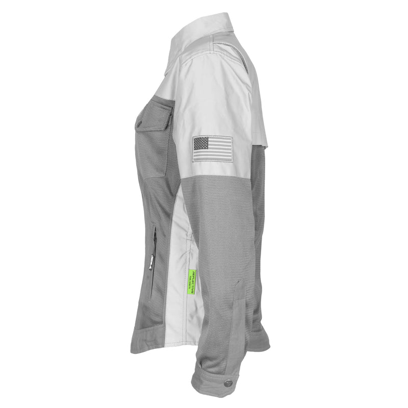 Load image into Gallery viewer, Summer Mesh Reflective Shirt "Twilight Titanium" for Women - Gray and Silver
