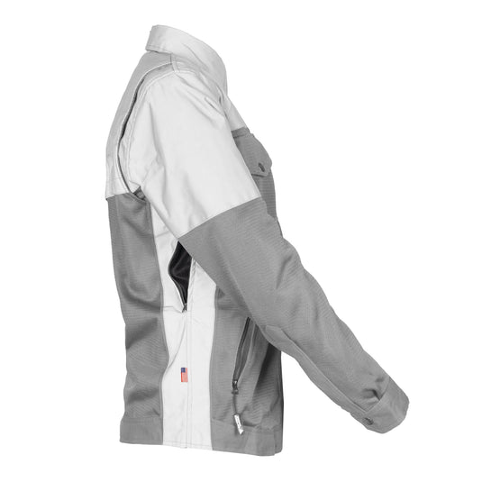 Summer Mesh Reflective Shirt "Twilight Titanium" for Women - Gray and Silver