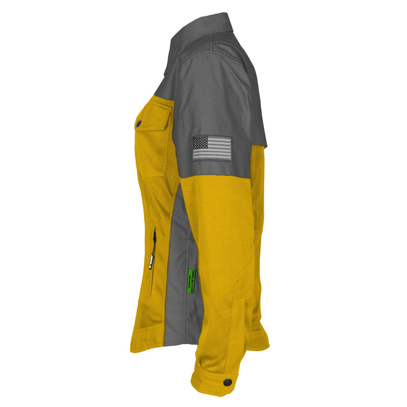 Load image into Gallery viewer, Summer Mesh Reflective Shirt Yellow Nebula for Women
