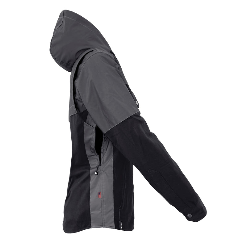 Load image into Gallery viewer, Protective Reflective Flannel Hoodie "Nightfall Nebula" For Women - Black
