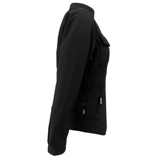 Protective SoftShell Winter Jacket for Women - Black Matte