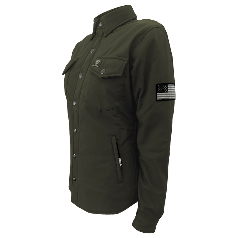 Load image into Gallery viewer, Protective SoftShell Winter Jacket for Women - Army Green Matte
