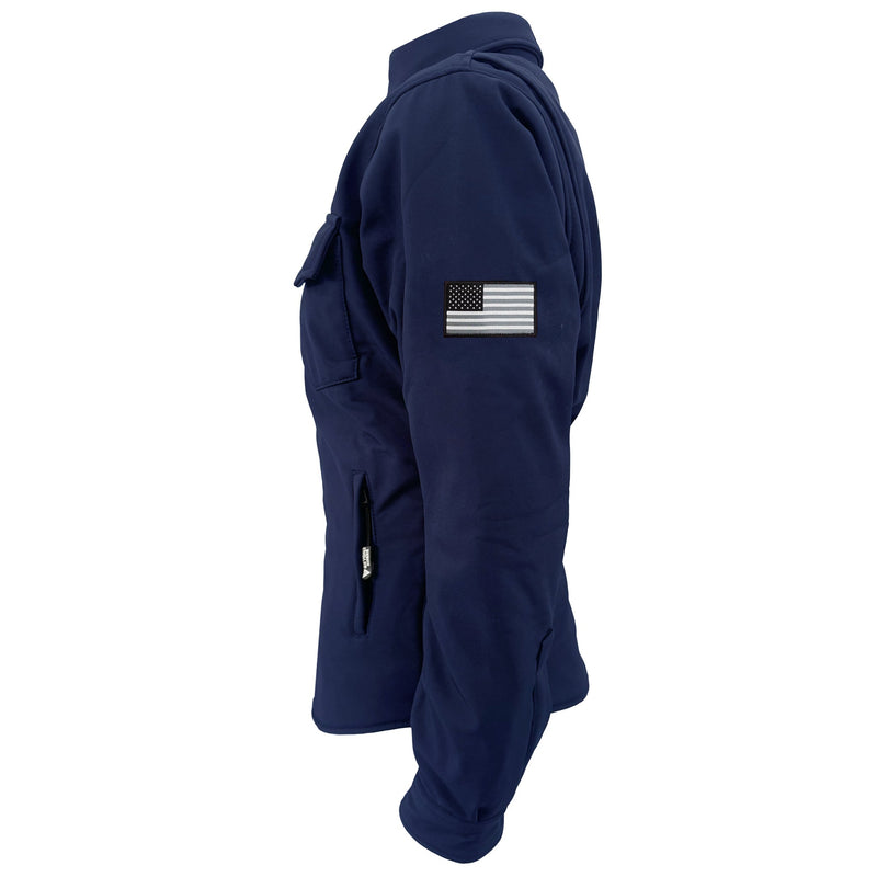 Load image into Gallery viewer, Protective SoftShell Winter Jacket for Women – Navy Blue Matte
