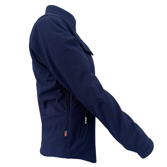 Protective SoftShell Winter Jacket for Women – Navy Blue Matte