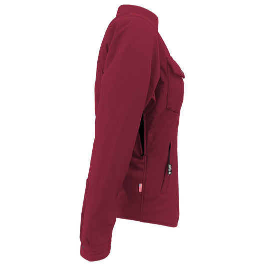 Protective SoftShell Winter Jacket for Women – Red Maroon Matte