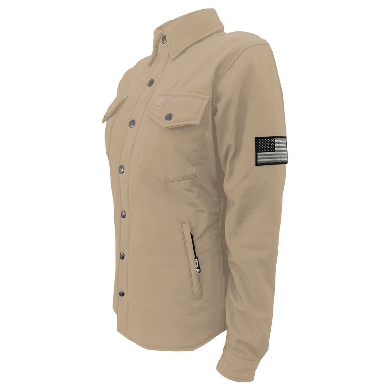 Load image into Gallery viewer, Protective SoftShell Winter Jacket for Women – Khaki Matte
