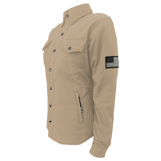 Protective SoftShell Winter Jacket for Women – Khaki Matte
