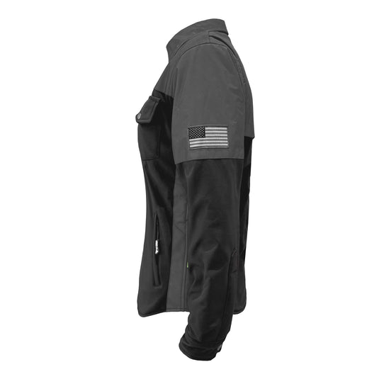 SoftShell Reflective "Nightfall Nebula" Winter Jacket for Women - Black Matte