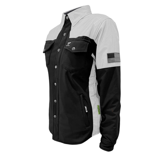 SoftShell Reflective "Alloy Ecplise" Winter Jacket for Women - Black and Silver