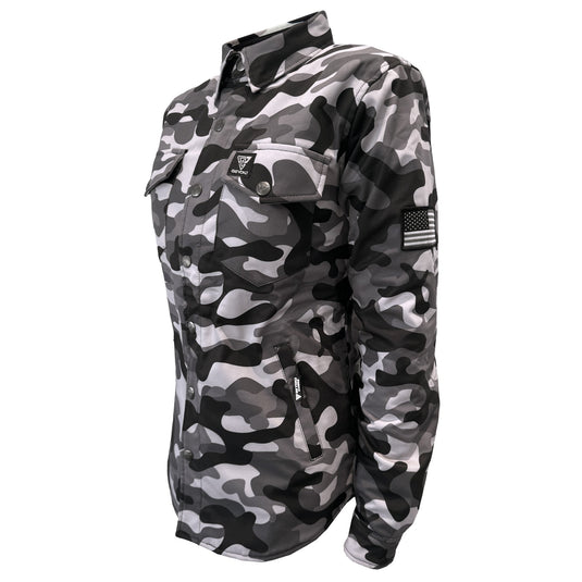 Protective SoftShell Winter Jacket for Women Camouflage Grey Boomer