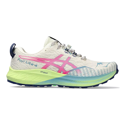 Women's Asics Fuji Lite 4, Birch/Hot Pink, 10.5 B Medium - Skoutley Outdoors LLC