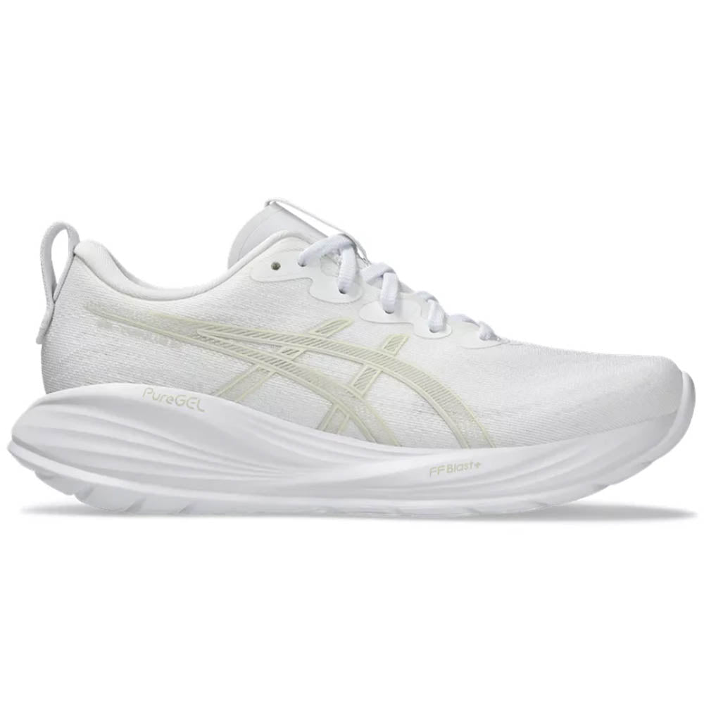 Women's Asics Gel-Cumulus 27, White/Lake Grey, 10.5 B Medium - Skoutley Outdoors LLC