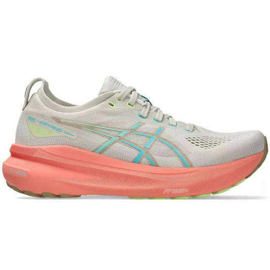Women's Asics Gel-Kayano 31, Birch/Energy Aqua, 7 B Medium - Skoutley Outdoors LLC