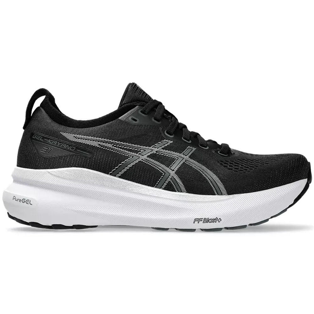 Women's Asics Gel-Kayano 31, Black/Pure Silver, 5.5 B Medium - Skoutley Outdoors LLC