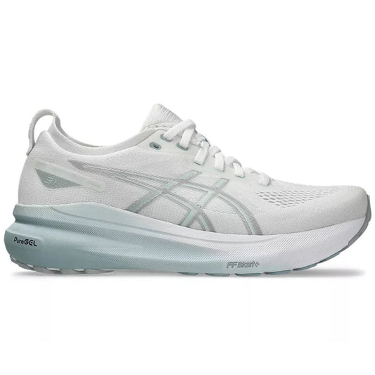 Women's Asics Gel-Kayano 31, White/Dolphin Grey, 9 B Medium - Skoutley Outdoors LLC