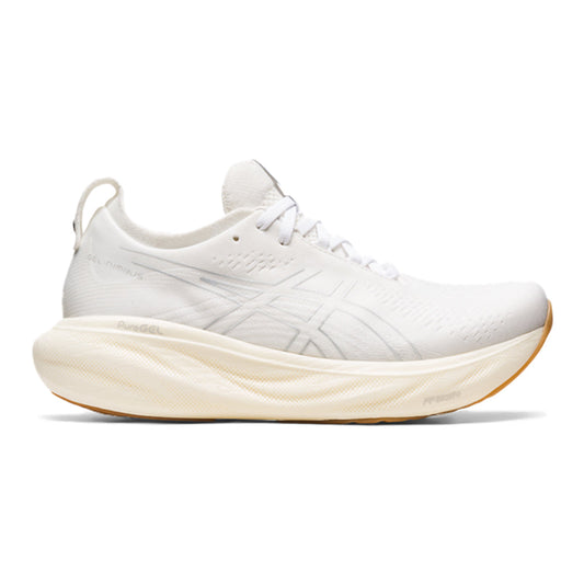 Women's Asics Gel-Nimbus 25, White/White, 9.5 B Medium - Skoutley Outdoors LLC