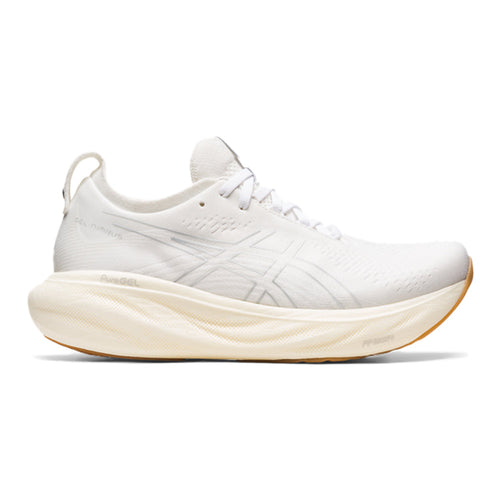 Women's Asics Gel-Nimbus 25, White/White, 9.5 B Medium - Skoutley Outdoors LLC