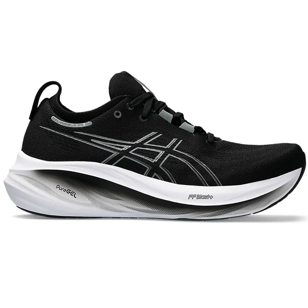 Women's Asics Gel-Nimbus 26, Black/Graphite Grey, 11.5 B Medium - Skoutley Outdoors LLC