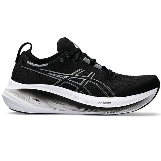 Women's Asics Gel-Nimbus 26, Black/Graphite Grey, 11.5 B Medium - Skoutley Outdoors LLC