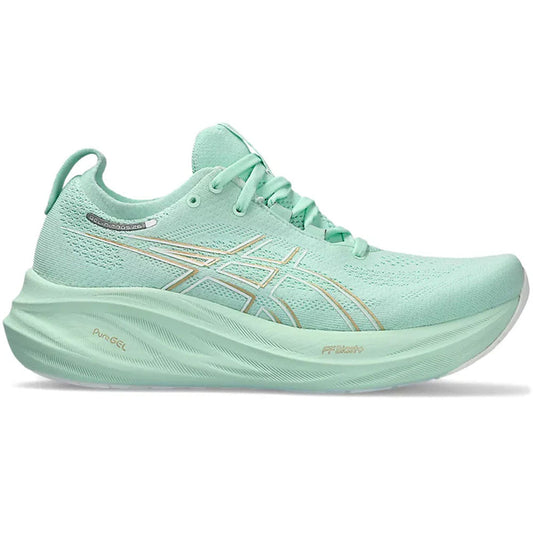 Women's Asics Gel-Nimbus 26, Mint Tint/Pale Mint, 5.5 B Medium - Skoutley Outdoors LLC