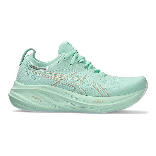 Women's Asics GEL-Nimbus 26, Mint Tint/Pale Mint, 6 D Wide - Skoutley Outdoors LLC