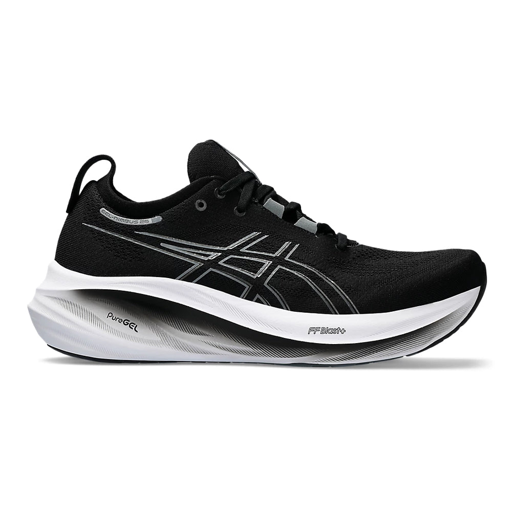 Women's Asics GEL-Nimbus 26, Black/Graphite Grey, 12 B Medium - Skoutley Outdoors LLC