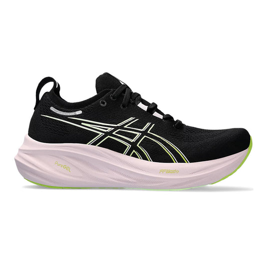 Women's Asics GEL-Nimbus 26, Black/Neon Lime, 11.5 B Medium - Skoutley Outdoors LLC