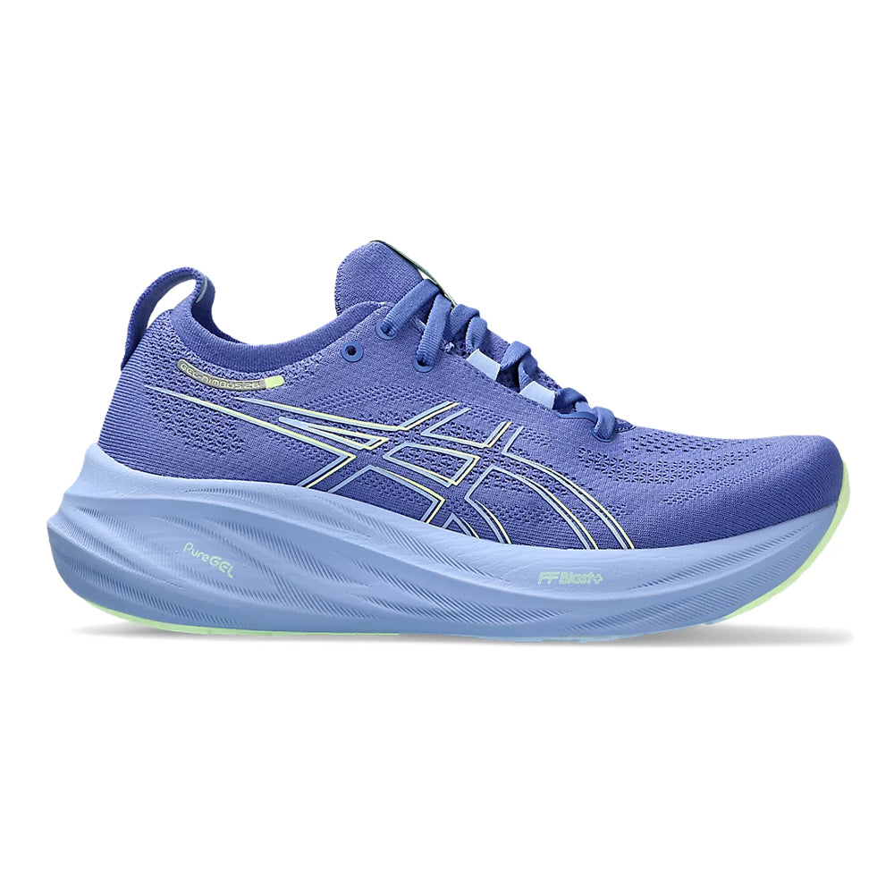 Women's Asics GEL-Nimbus 26, Sapphire/Light Blue, 5 B Medium - Skoutley Outdoors LLC