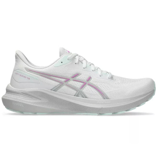 Women's Asics GT-1000 13, White/Lavender Glow, 10.5 B Medium - Skoutley Outdoors LLC