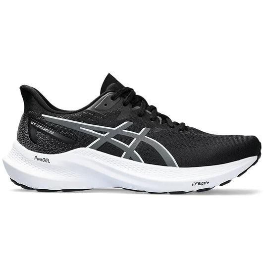 Women's Asics GT-2000 12, Black/Carrier Grey, 6 B Medium - Skoutley Outdoors LLC