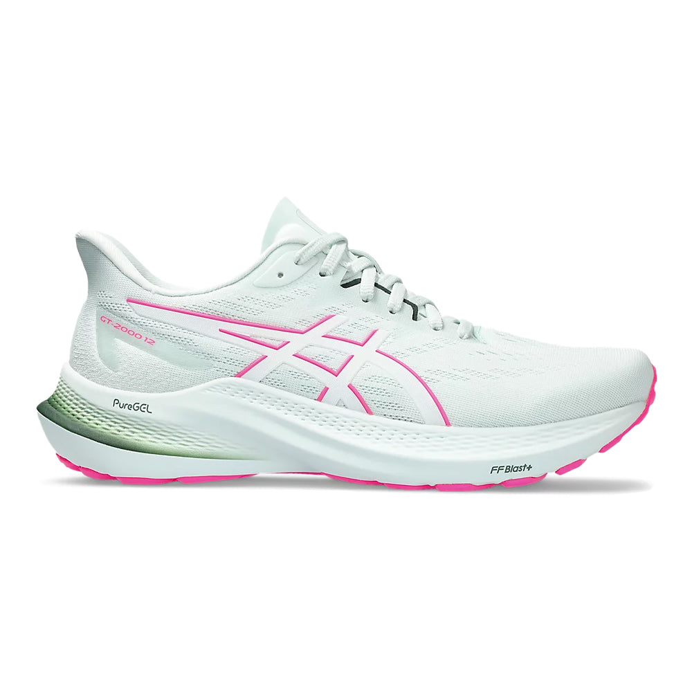 Women's Asics GT-2000 12, Pure Aqua/White, 7 D Wide - Skoutley Outdoors LLC