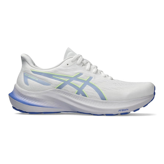 Women's Asics GT-2000 12, White/Sapphire, 11 D Wide - Skoutley Outdoors LLC