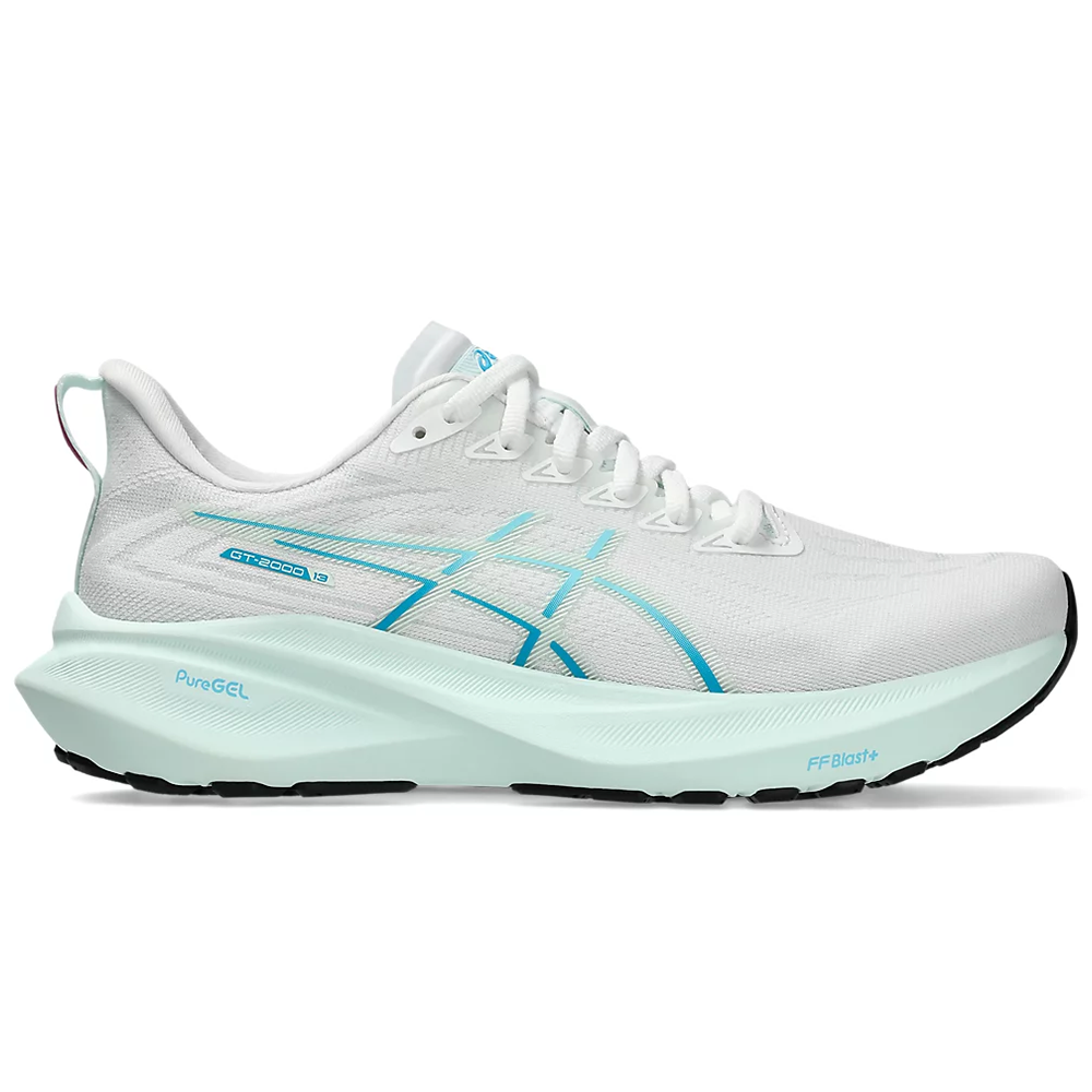 Women's Asics GT-2000 13, White/Soothing Sea, 9.5 B Medium - Skoutley Outdoors LLC
