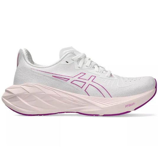 Women's Asics Novablast 4, White/Soothing Sea, 5 B Medium - Skoutley Outdoors LLC