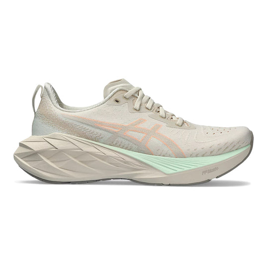 Women's Asics Novablast 4, Oatmeal/Moonrock, 8.5 B Medium - Skoutley Outdoors LLC