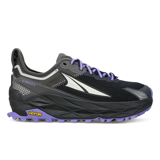 Women's Altra Olympus 5, Black/Gray, 6.5 B Medium - Skoutley Outdoors LLC