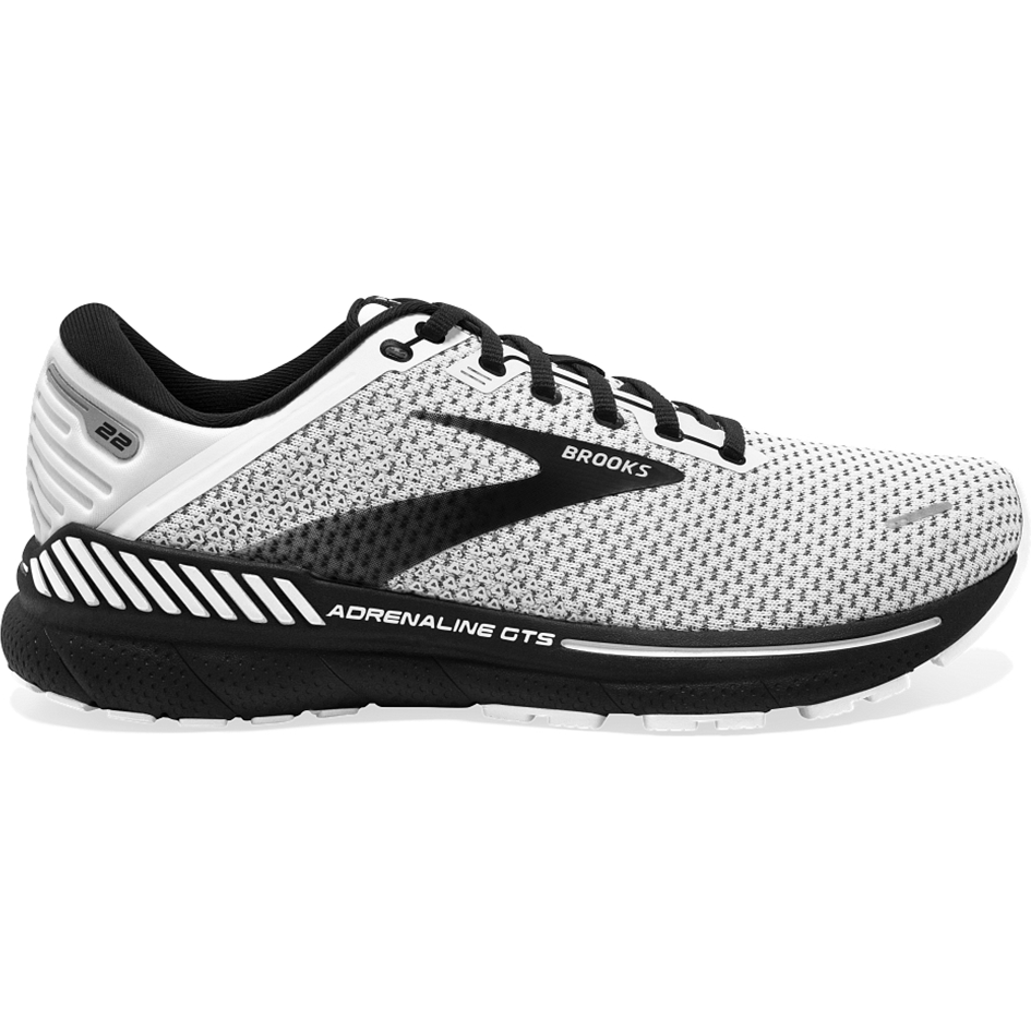 Women's Brooks Adrenaline GTS 22, White/Grey/Black, 11 B Medium - Skoutley Outdoors LLC