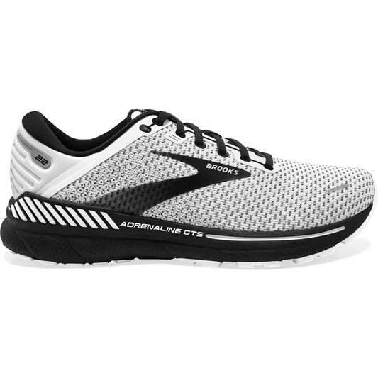 Women's Brooks Adrenaline GTS 22, White/Grey/Black, 11 B Medium - Skoutley Outdoors LLC