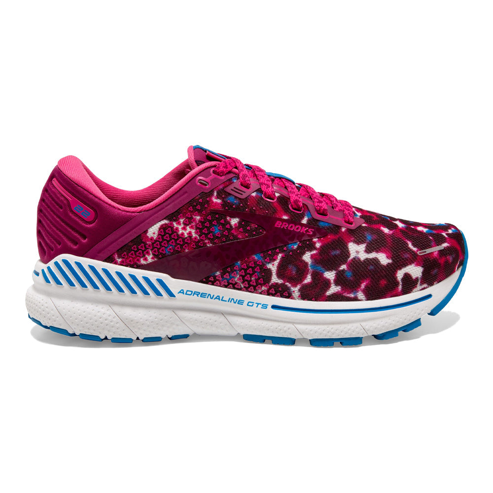 Women's Brooks Adrenaline GTS 22, Magenta/White/Raspberry, 6.5 B Medium - Skoutley Outdoors LLC