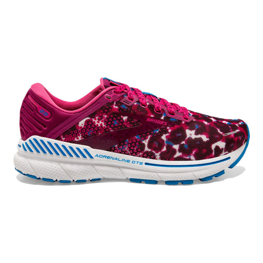 Women's Brooks Adrenaline GTS 22, Magenta/White/Raspberry, 6.5 B Medium - Skoutley Outdoors LLC