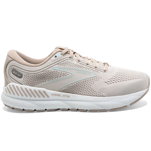 Women's Brooks Ariel GTS 23, Chateau Grey/White Sand, 12 D Wide - Skoutley Outdoors LLC