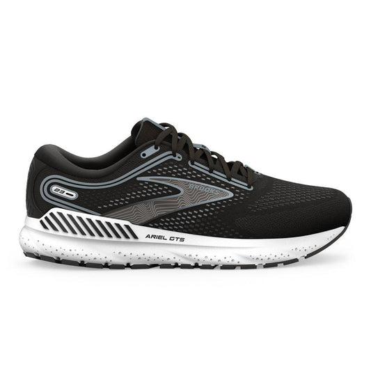 Women's Brooks Ariel GTS 23, Black/Grey/White, 13 2E Extra Wide - Skoutley Outdoors LLC