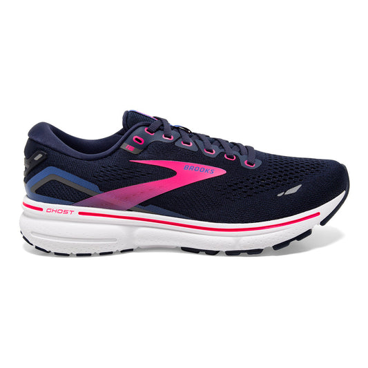 Women's Brooks Ghost 15, Peacoat/Blue/Pink, 5 B Medium - Skoutley Outdoors LLC