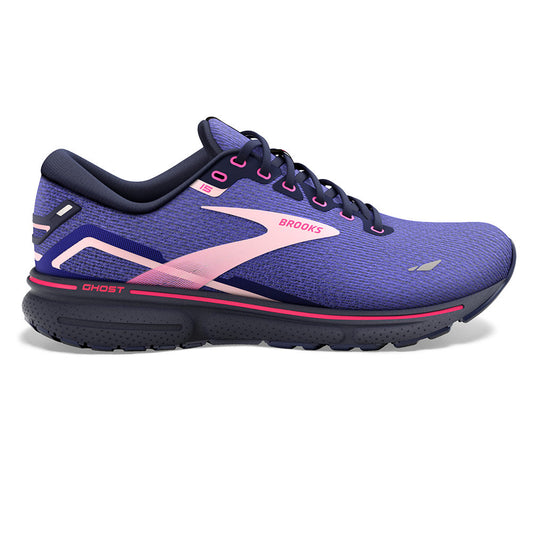 Women's Brooks Ghost 15, Blue/Peacoat/Pink, 9.5 B Medium - Skoutley Outdoors LLC