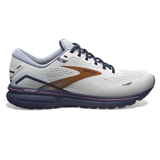 Women's Brooks Ghost 15, Spa Blue/Neo Pink/ Copper, 12 D Wide - Skoutley Outdoors LLC